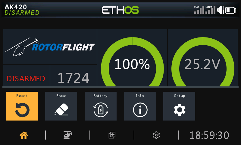 The dashboard toolbar