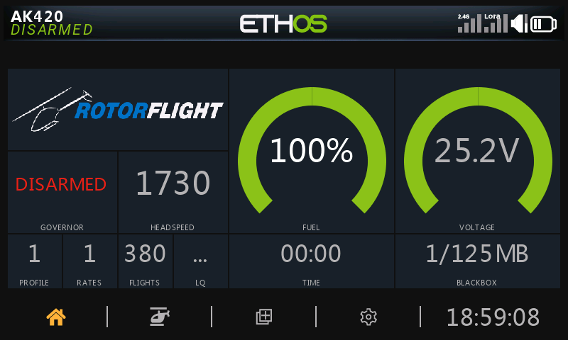 The dashboard on the home screen