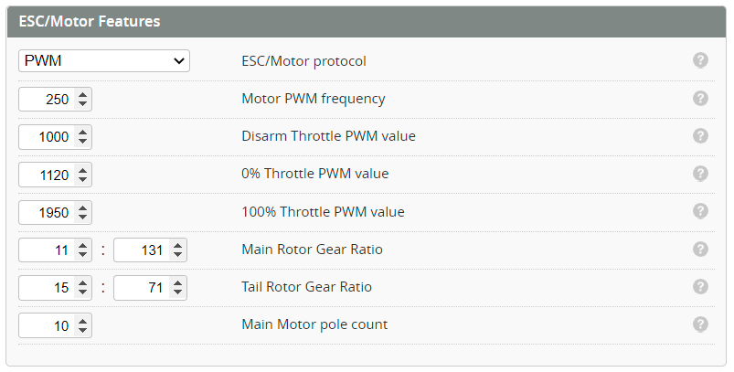 Gear ratios