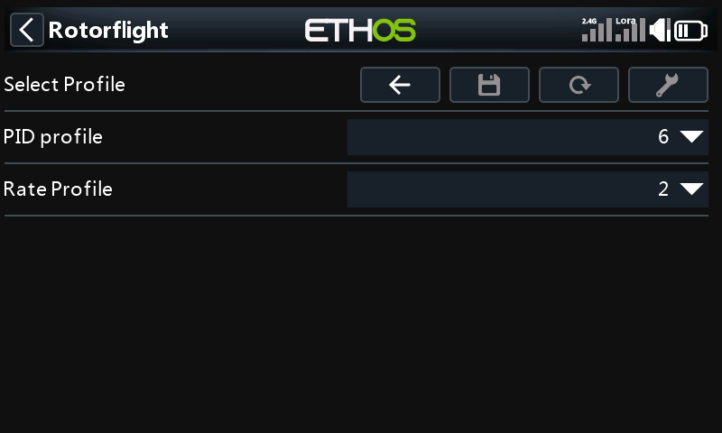 Select Profile page