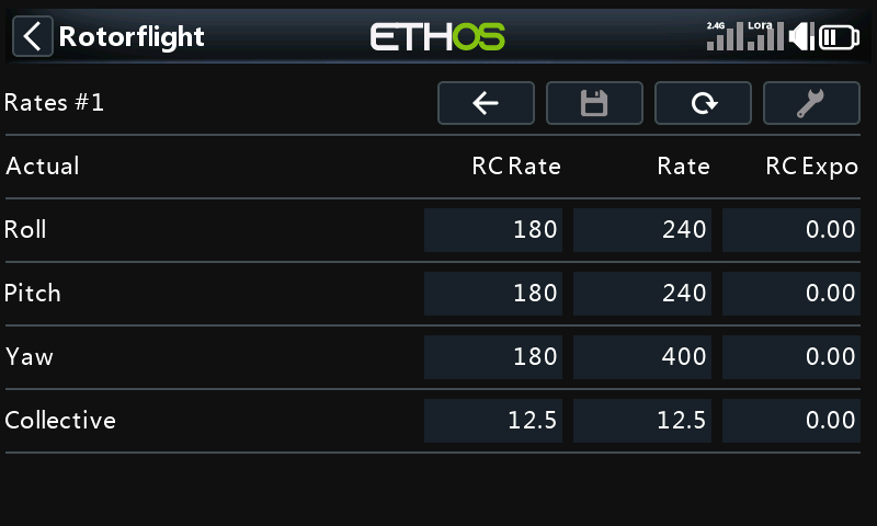 Rates page