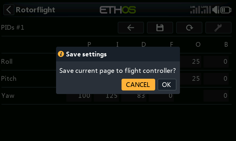 Save is lit after a change, and asks before writing